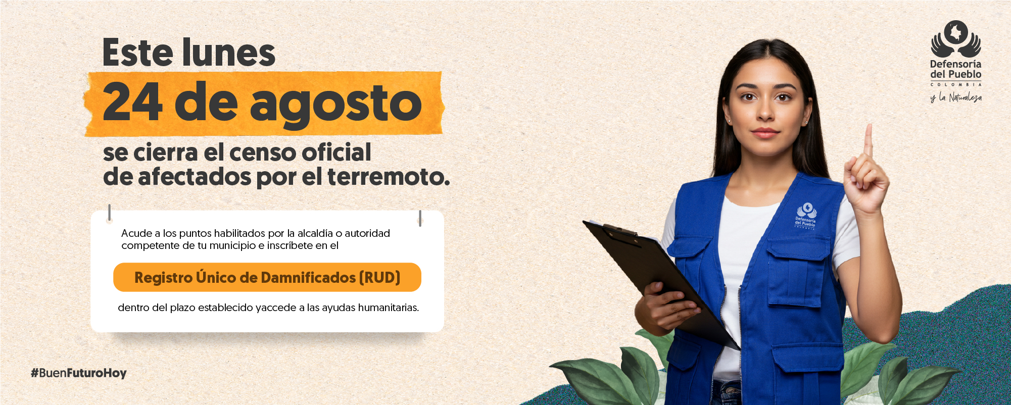Cierre del censo oficial de personas afectadas por el terremoto