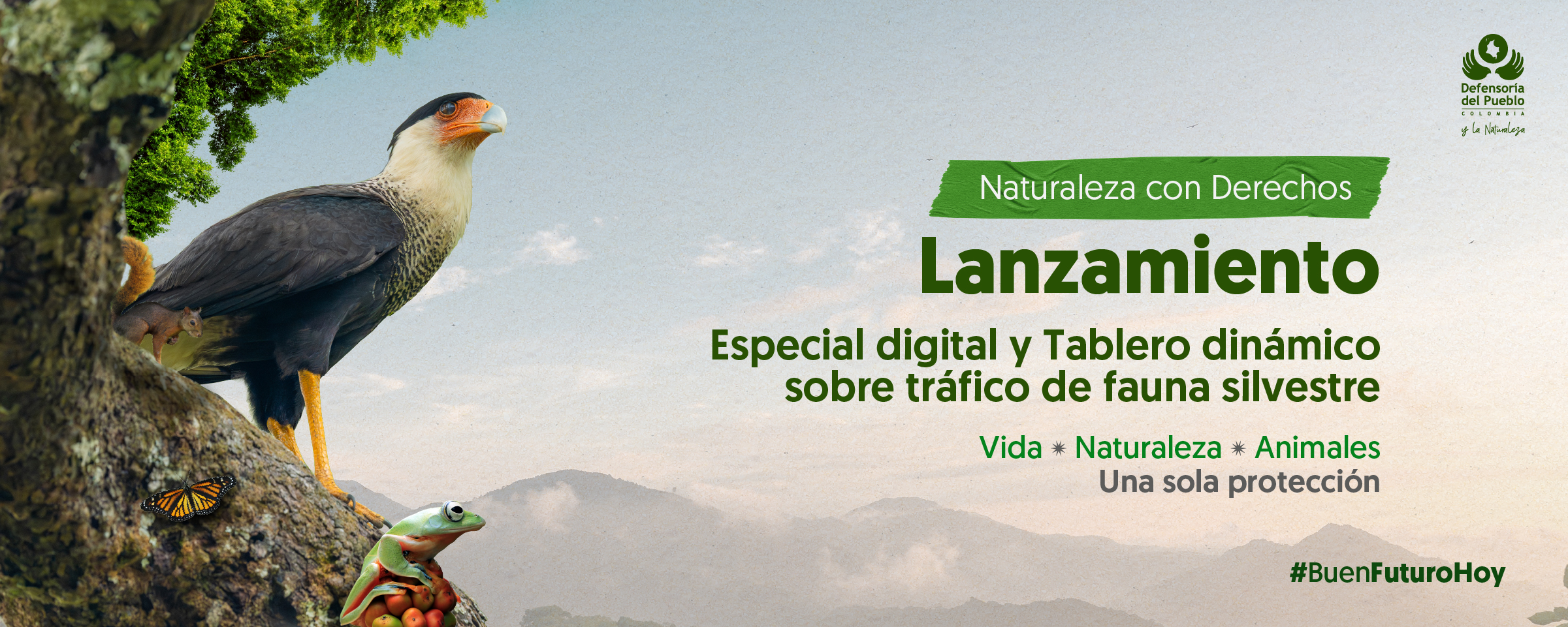  Tablero dinámico sobre tráfico de fauna silvestre en Colombia. 