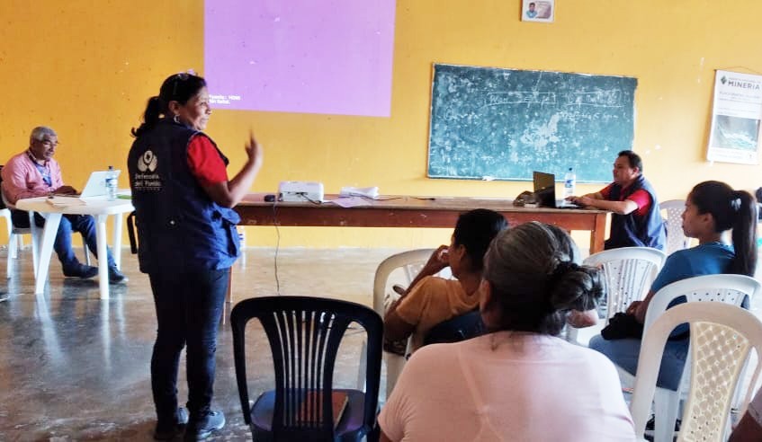 Funcionarios de la Entidad acompañan a las comunidades para garantizar que no sean vulnerados sus derechos y que puedan exponer sus inconformidades o propuestas en el proceso.