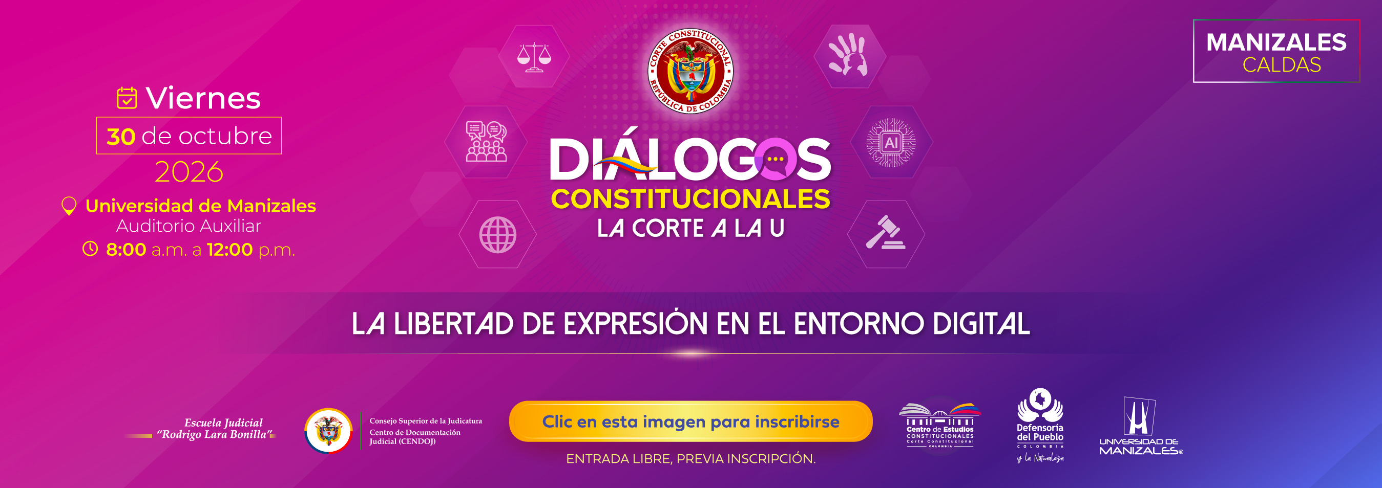 Inscripciones Diálogos Constitucionales la corte a la U.
