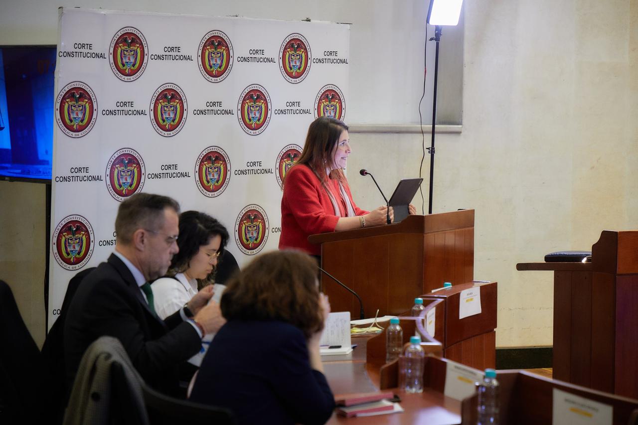 Defensora del Pueblo, Iris Marín Ortiz, en audiencia ante la Corte Constitucional, sobre situación de derechos humanos en el Catatumbo.