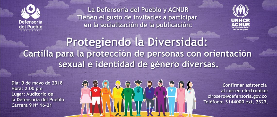 Defensoría y Acnur presentan cartilla para proteger derechos de personas con orientación sexual e identidad de género diversas