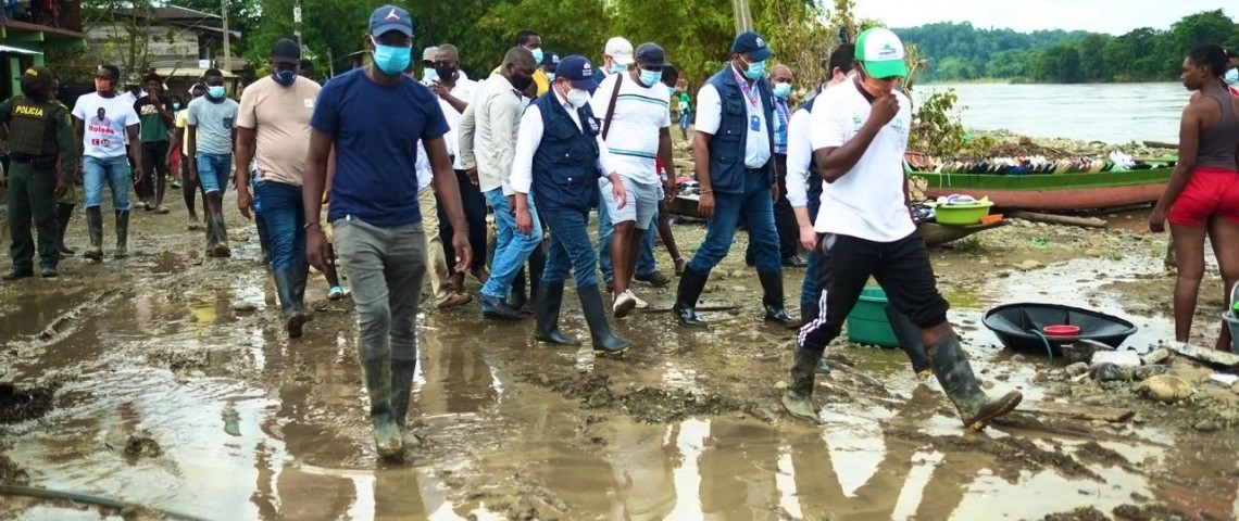 Desde corregimiento de Boraudó, el Defensor del Pueblo urge acciones institucionales para atender emergencia invernal en Chocó