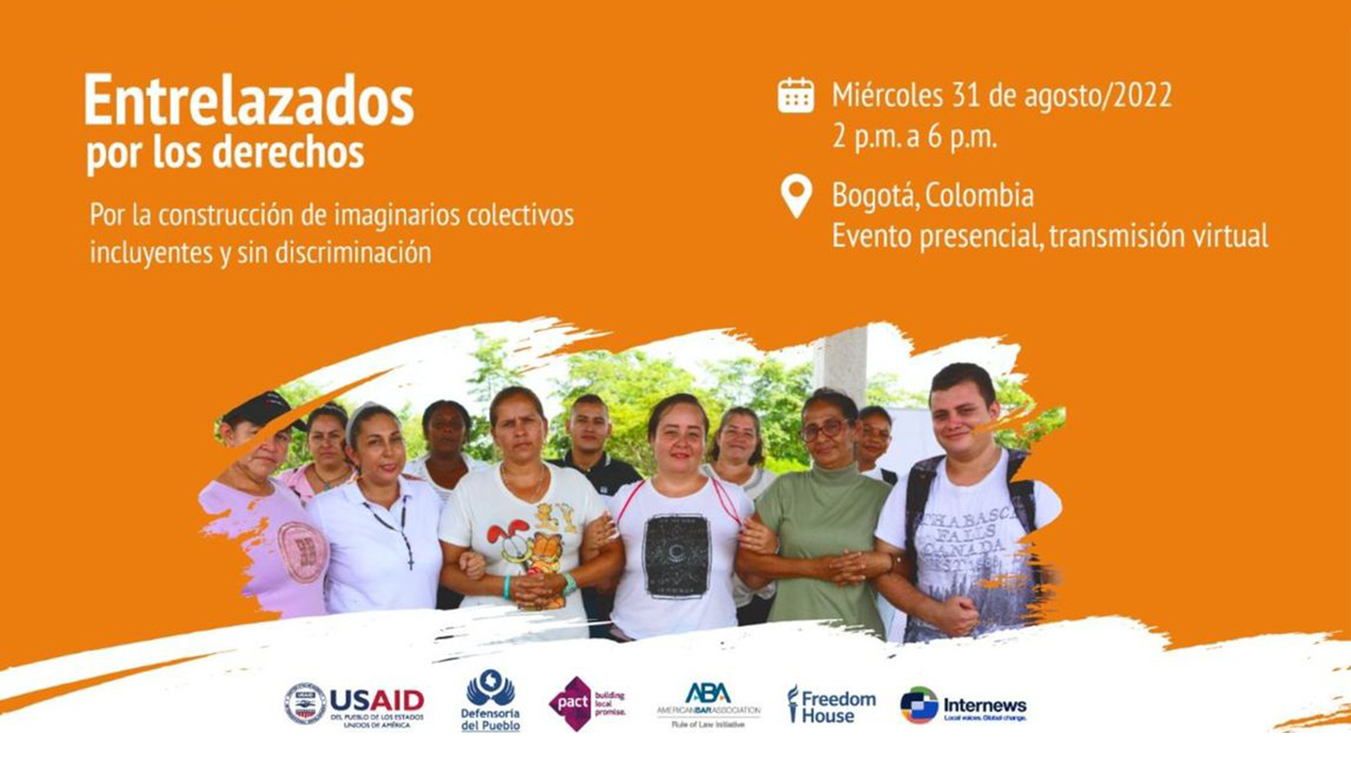 Evento Entrelazados por los derechos - miércoles 31 de agosto 2022