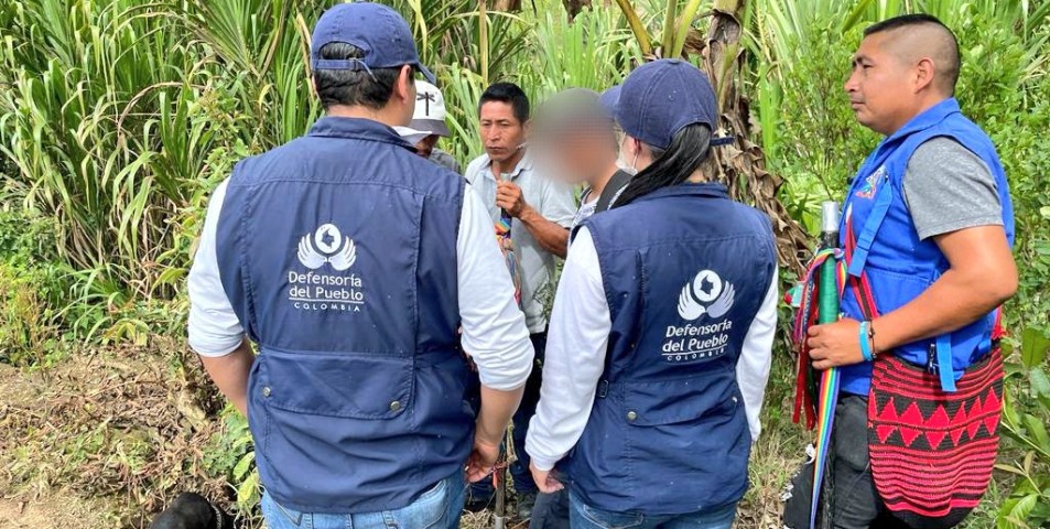 Acompañamiento institucional al joven indígena de 15 años en zona rural de Argelia, Cauca.