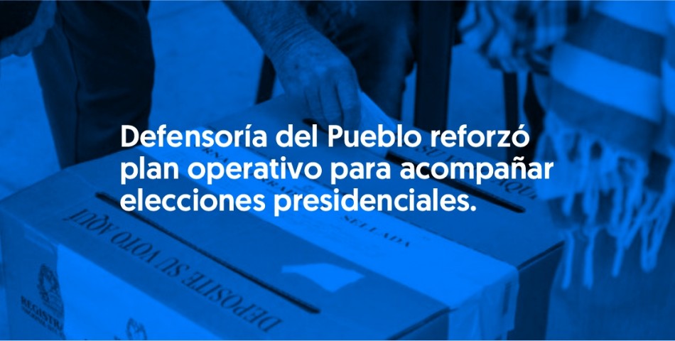La Entidad ha puesto en conocimiento de las autoridades las amenazas de grupos armados ilegales contra candidatos, dirigentes y miembros de campañas políticas.