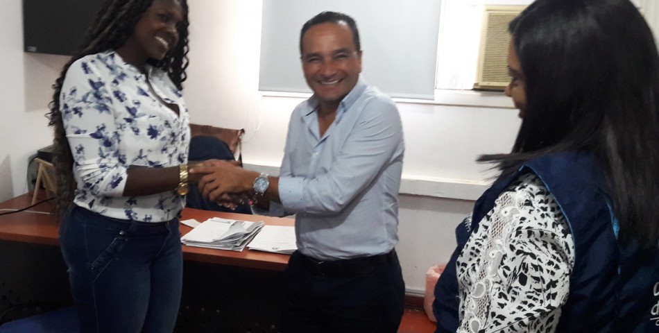 Shirly Salgado, porrista que denunció tratos discriminatorios de parte del club Atlético Junior.