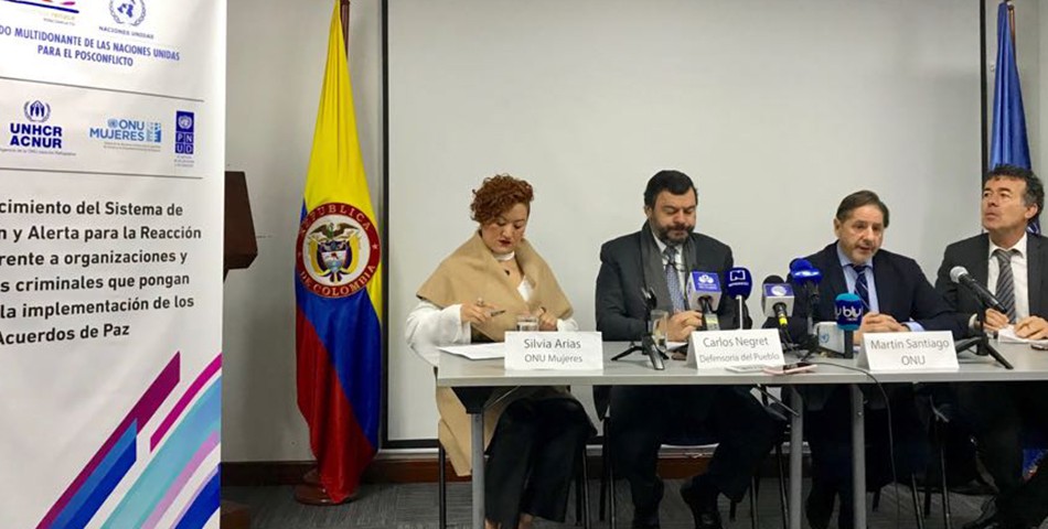 Defensoría del Pueblo y ONU firman acuerdo para el fortalecimiento del Sistema de Alertas Tempranas