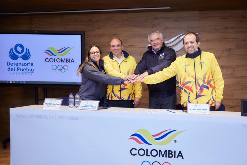 La Defensoría del Pueblo y el Comité Olímpico Colombiano capacitarán en derechos humanos a deportistas olímpicos