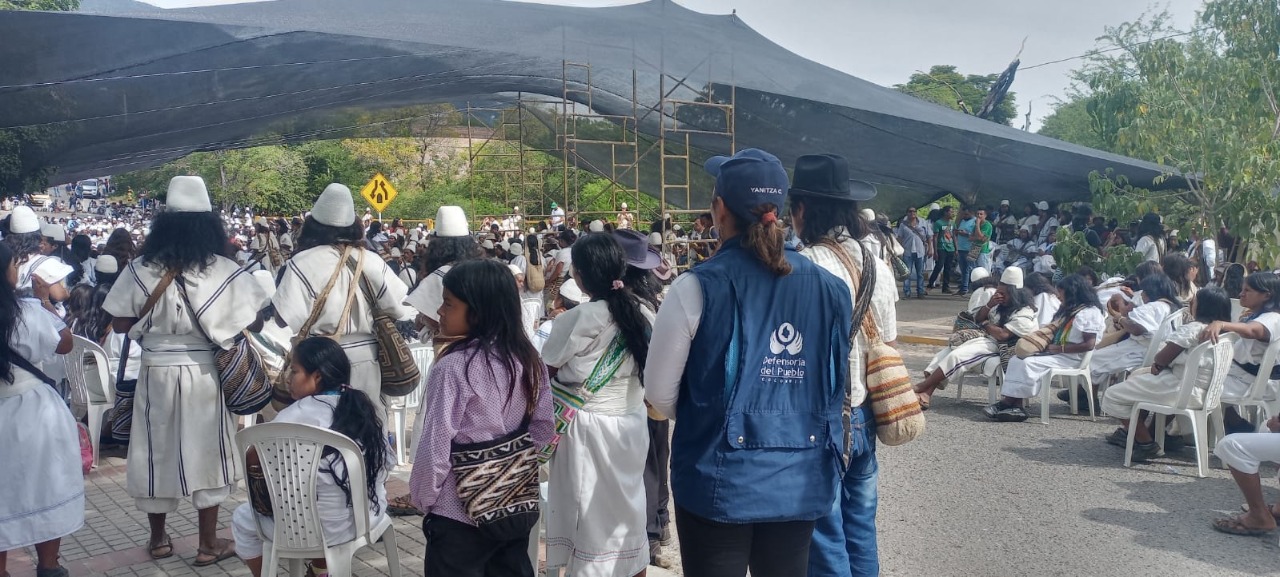 Defensoría realiza una labor de mediación por protesta de indígenas arhuacos en Valledupar