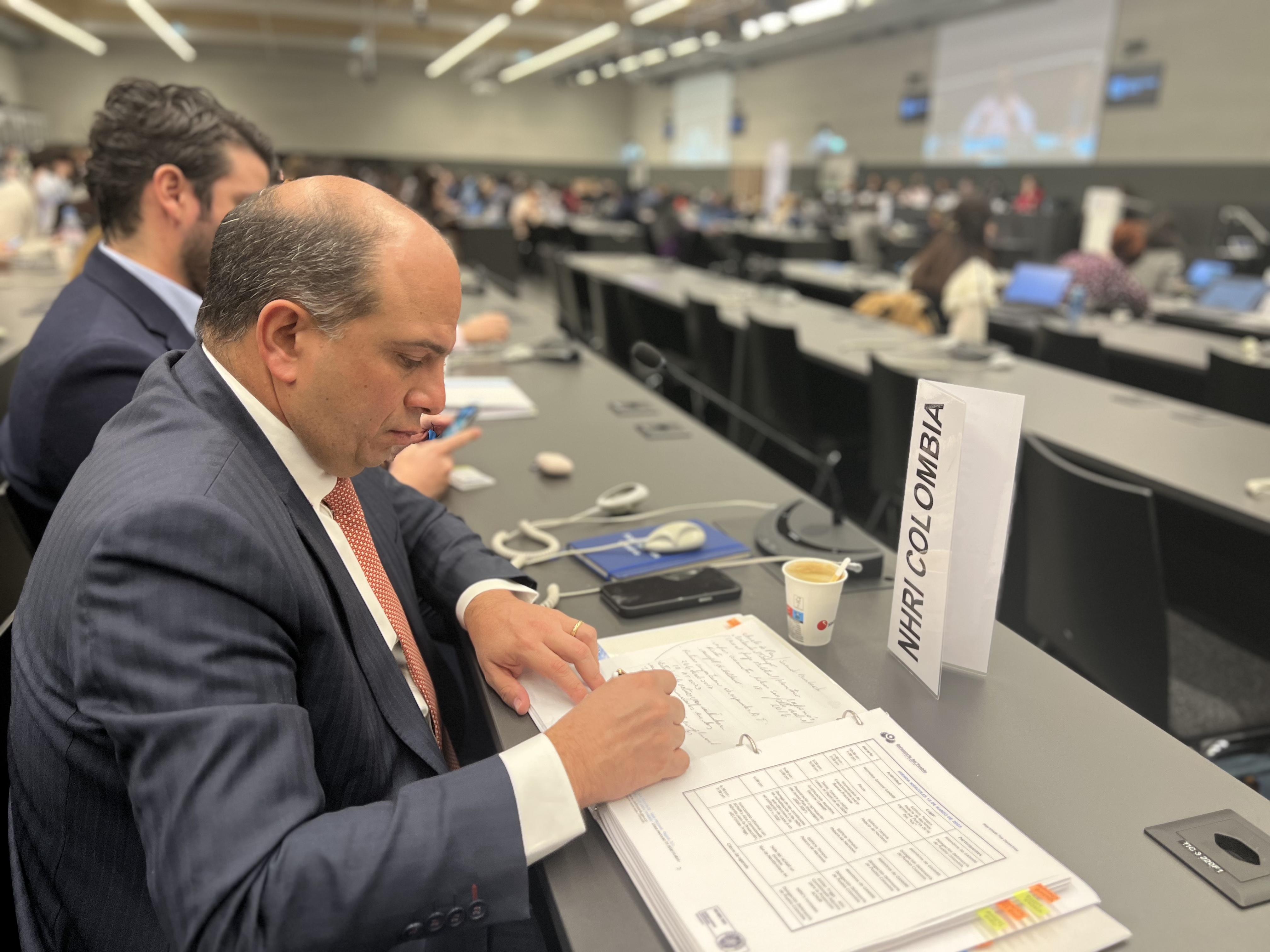 Defensor del Pueblo, Carlos Camargo Assis, en la Asamblea Anual de la Alianza Global de Instituciones Nacionales de Derechos Humanos.