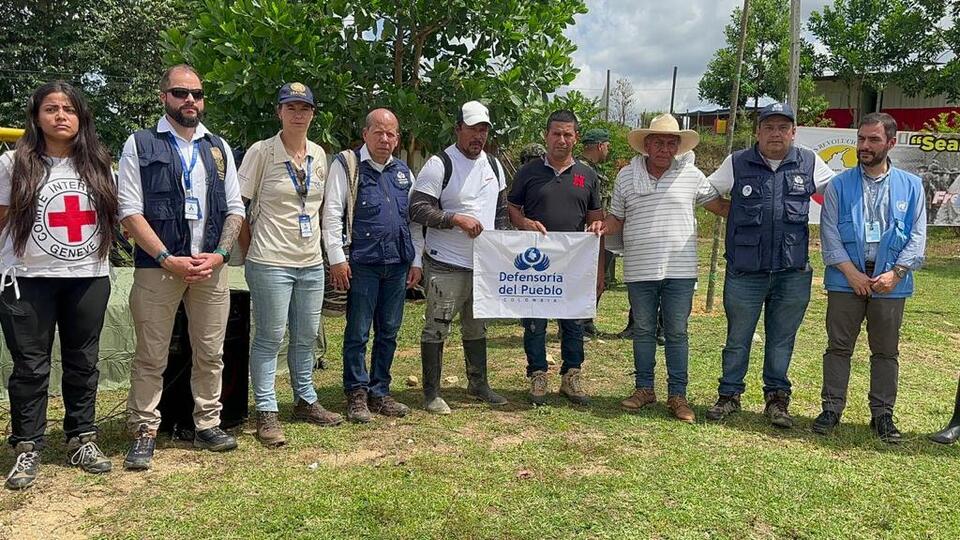 Misión humanitaria de la Defensoría del Pueblo permitió liberación de tres campesinos en el nordeste de Antioquia