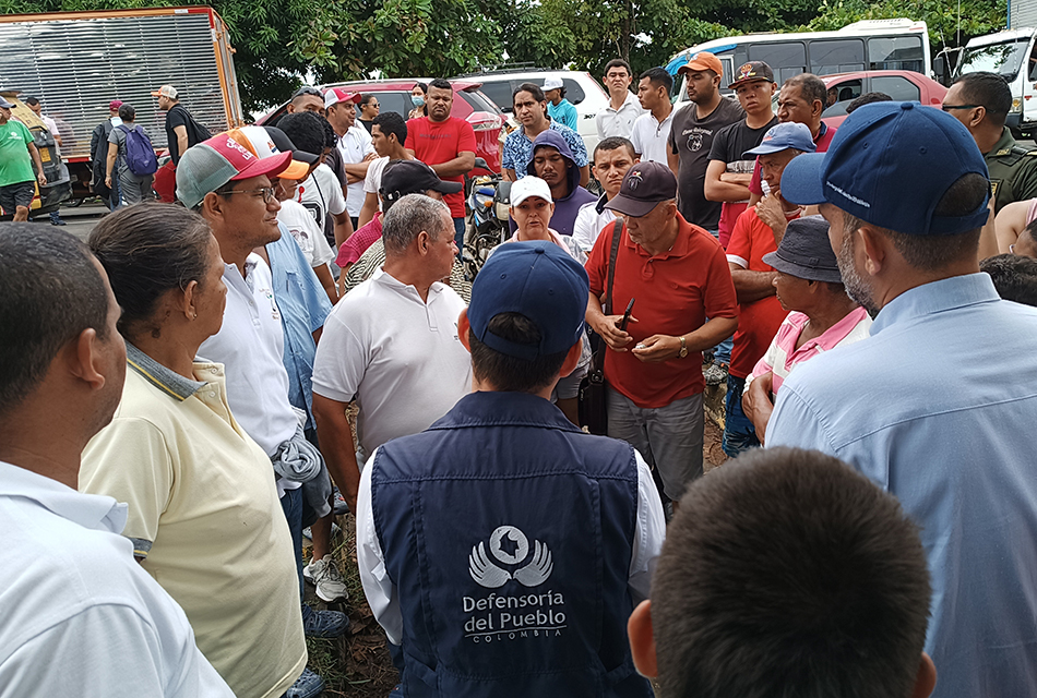 Mediación de la Defensoría permite superar bloqueo en corregimiento de Berástegui, Córdoba