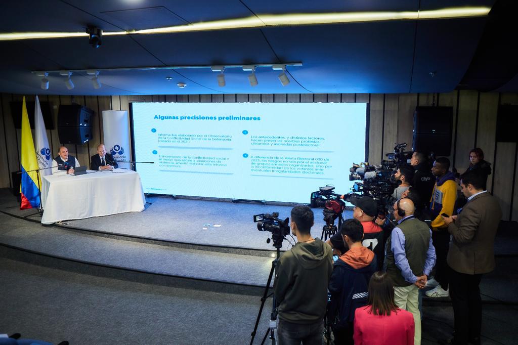 Defensor del Pueblo advierte riesgo de protestas, disturbios o asonadas en el marco de las elecciones territoriales