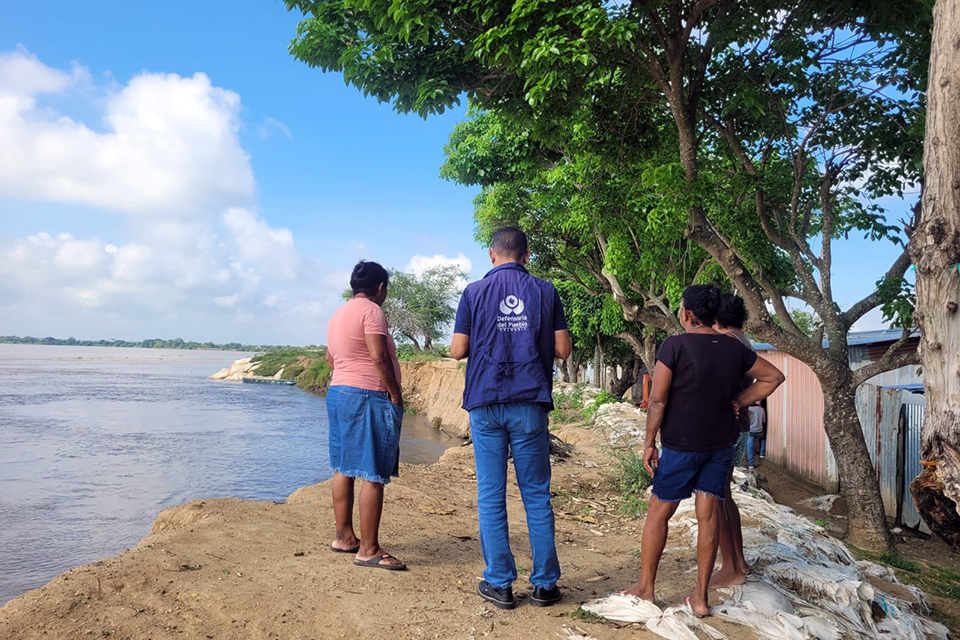 Defensoría radica acción popular ante erosión fluvial que amenaza a comunidades de Magangué, Bolívar