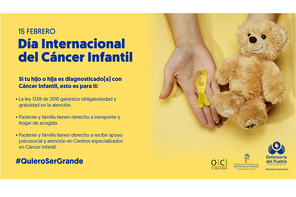 Trabajar en un diagnóstico temprano del cáncer infantil y un tratamiento oportuno permitirá salvar vidas