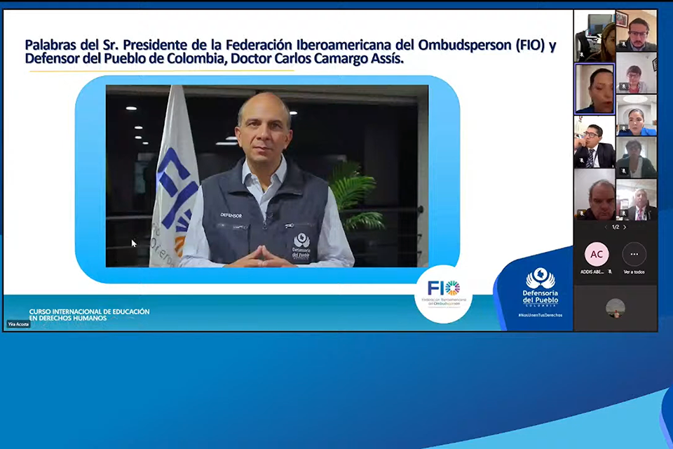 Defensor inaugura Curso Internacional de Educación en Derechos Humanos-FIO