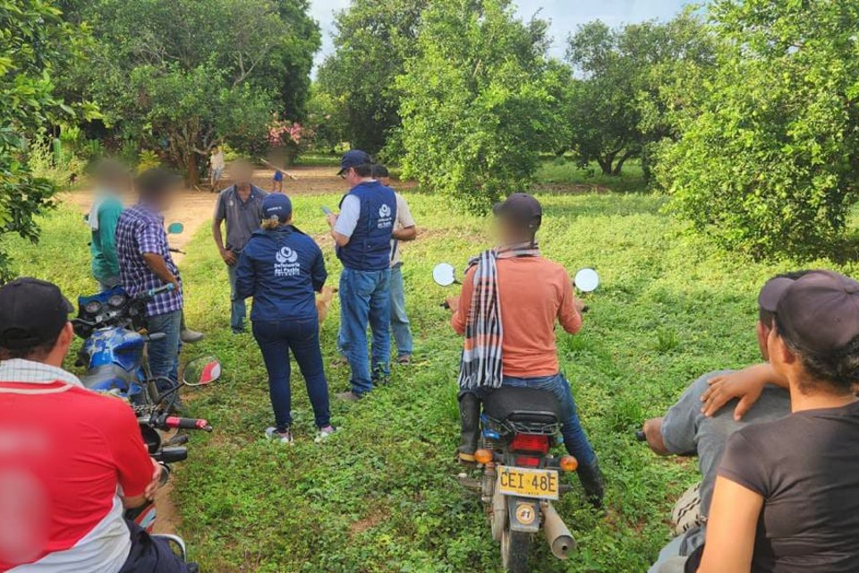 Veinte familias fueron desplazadas de la zona rural de Chiriguaná (Cesar) por amenazas de una estructura armada ilegal