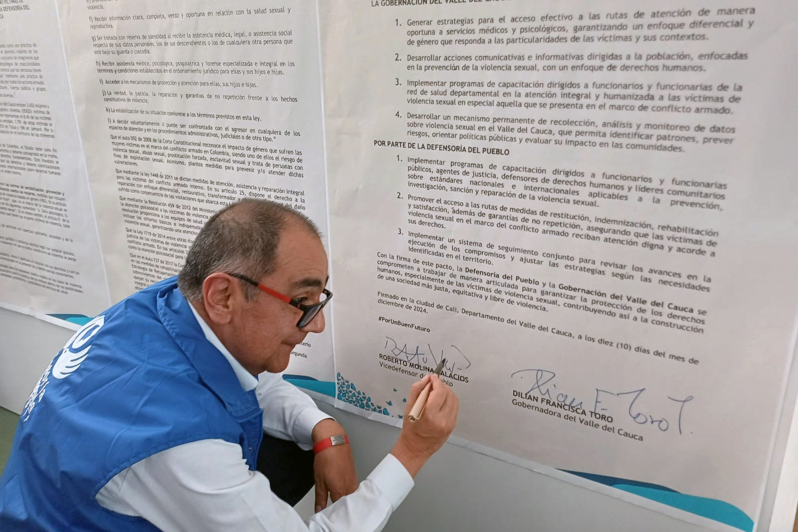 Defensoría firma en Cali pacto para atender a mujeres víctimas de violencia sexual en el desarrollo del conflicto