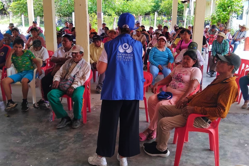 Defensoría acompaña a comunidad indígena Pijao en jornada de esclarecimiento de la verdad y búsqueda de reparación en el Tolima