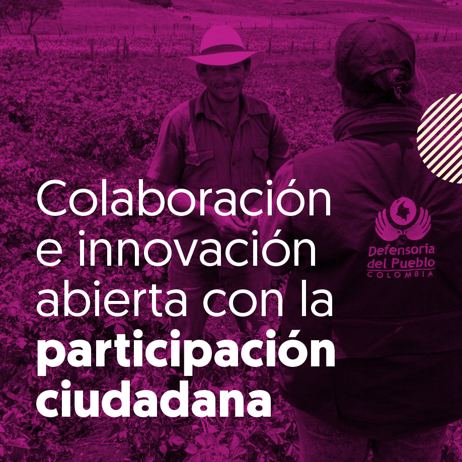 Botón: Colaboración e innovación abierta con la participación ciudadana