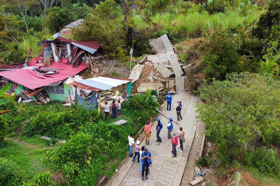 verificacion en zona de desastre en san jose de pare