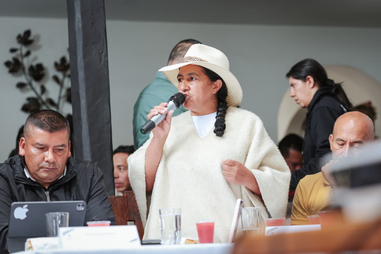 Representantes de la comunidad campesina en Boyacá