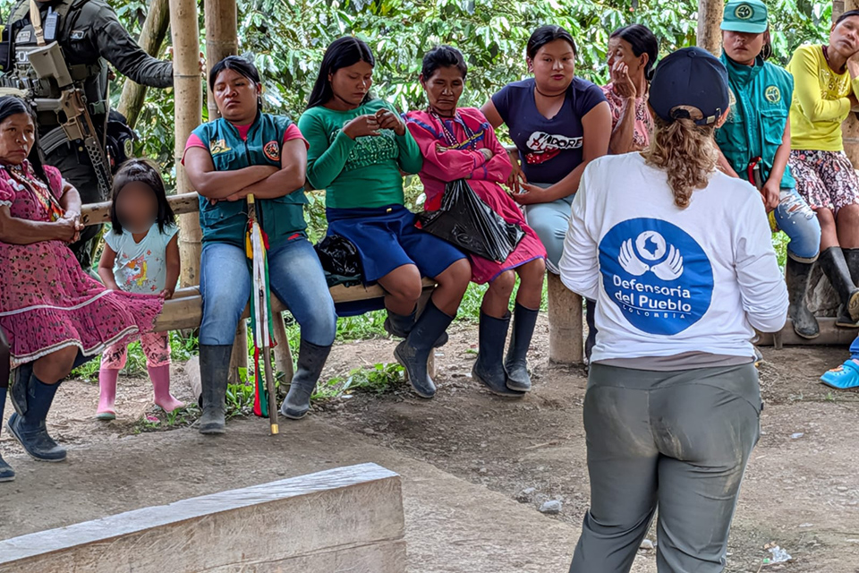Misión de verificación de la Defensoría del Pueblo en San Antonio del Chamí, Risaralda.