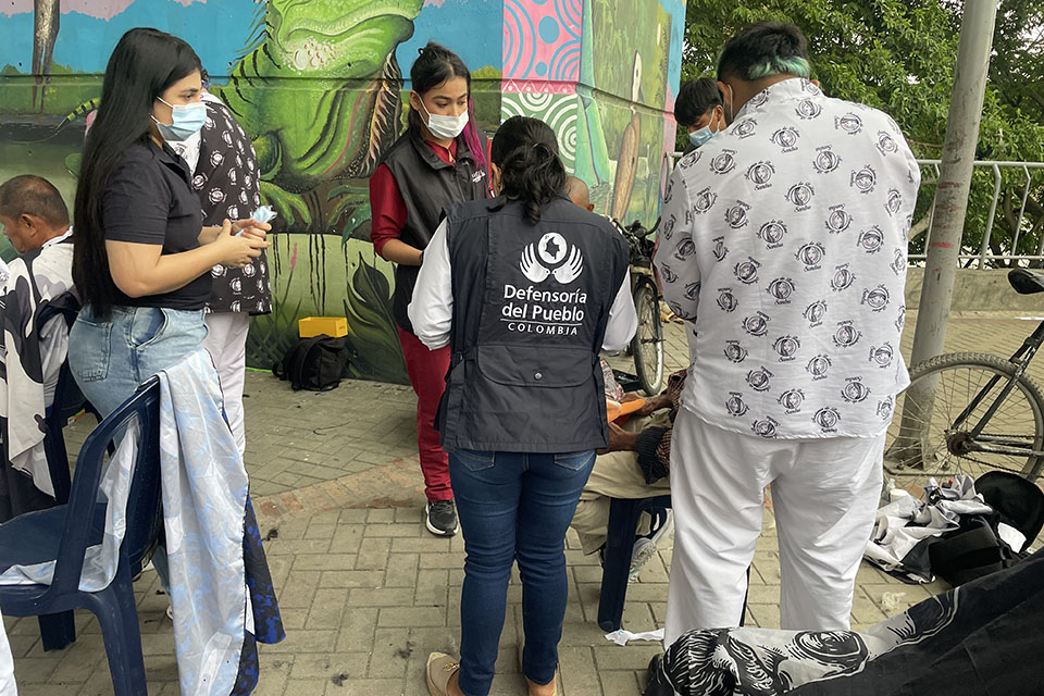 jornada con habitantes de calle en montería