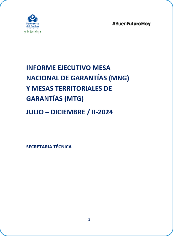 Portada del informe ejecutivo de la Secretaría Técnica correspondiente a julio-diciembre de 2024.
