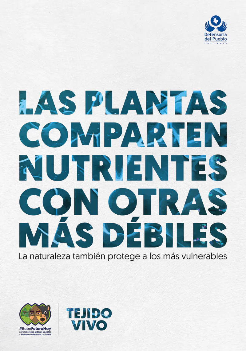 Pieza de la campaña: «Las plantas comparten nutrientes con otras más débiles. La naturaleza también protege a los más vulnerables».