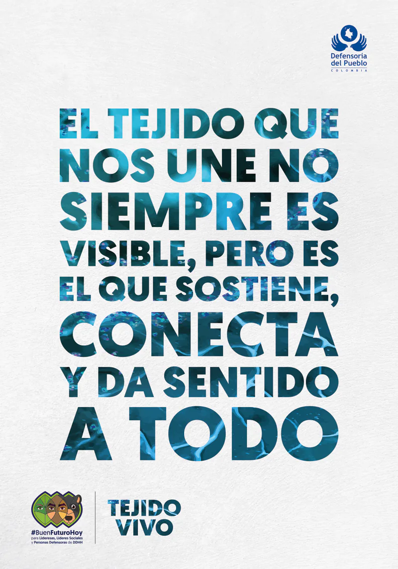 Pieza de la campaña: «El tejido que nos une no siempre es visible, pero es el que sostiene, conecta y da sentido a todo».