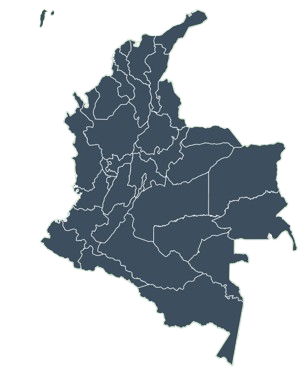 Mapa de Colombia con departamentos