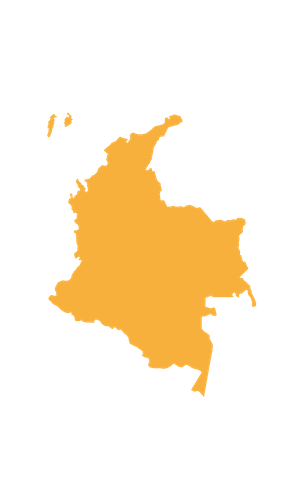 Silueta mapa de Colombia