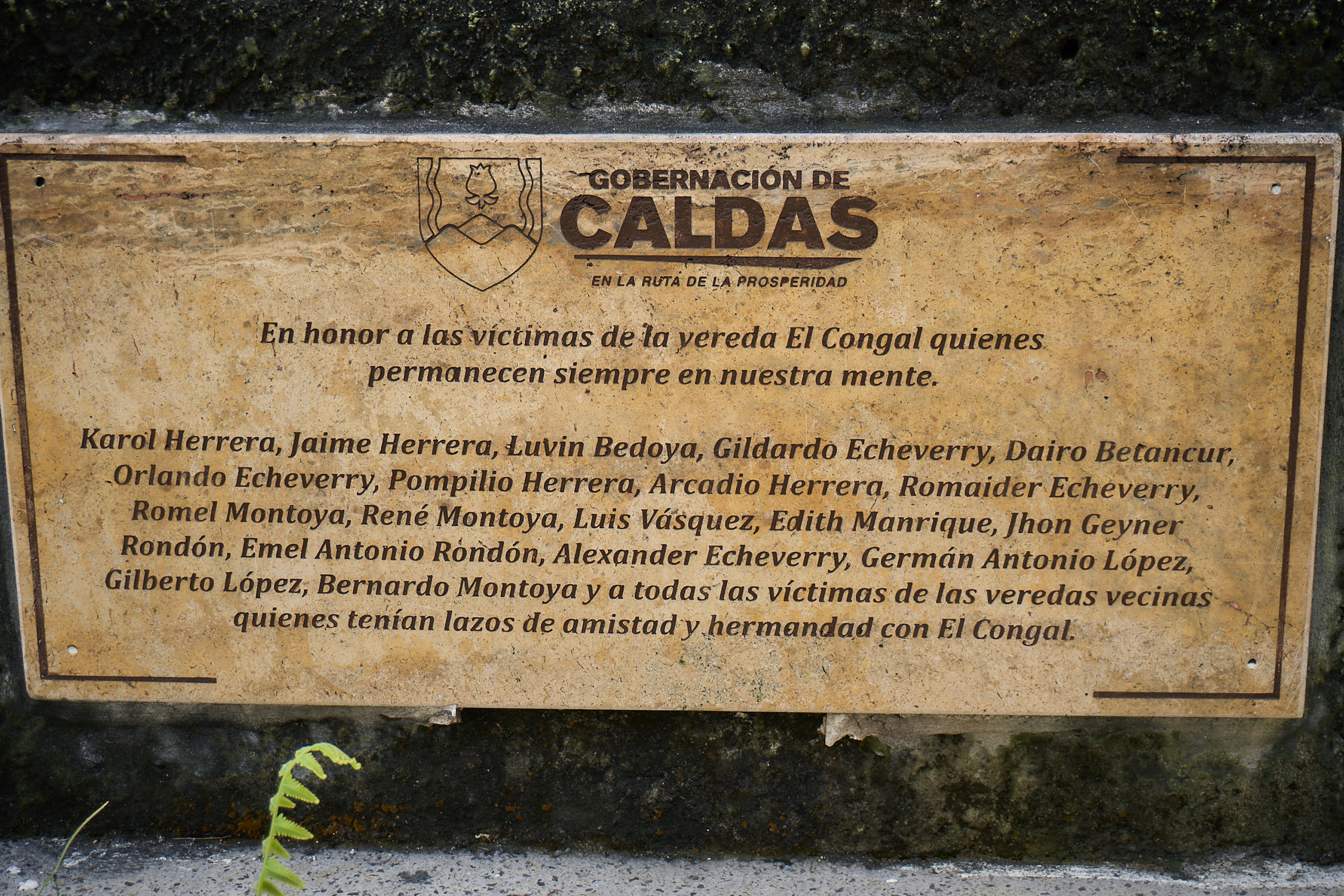 Monumento a las víctimas del conflicto armado en El Congal